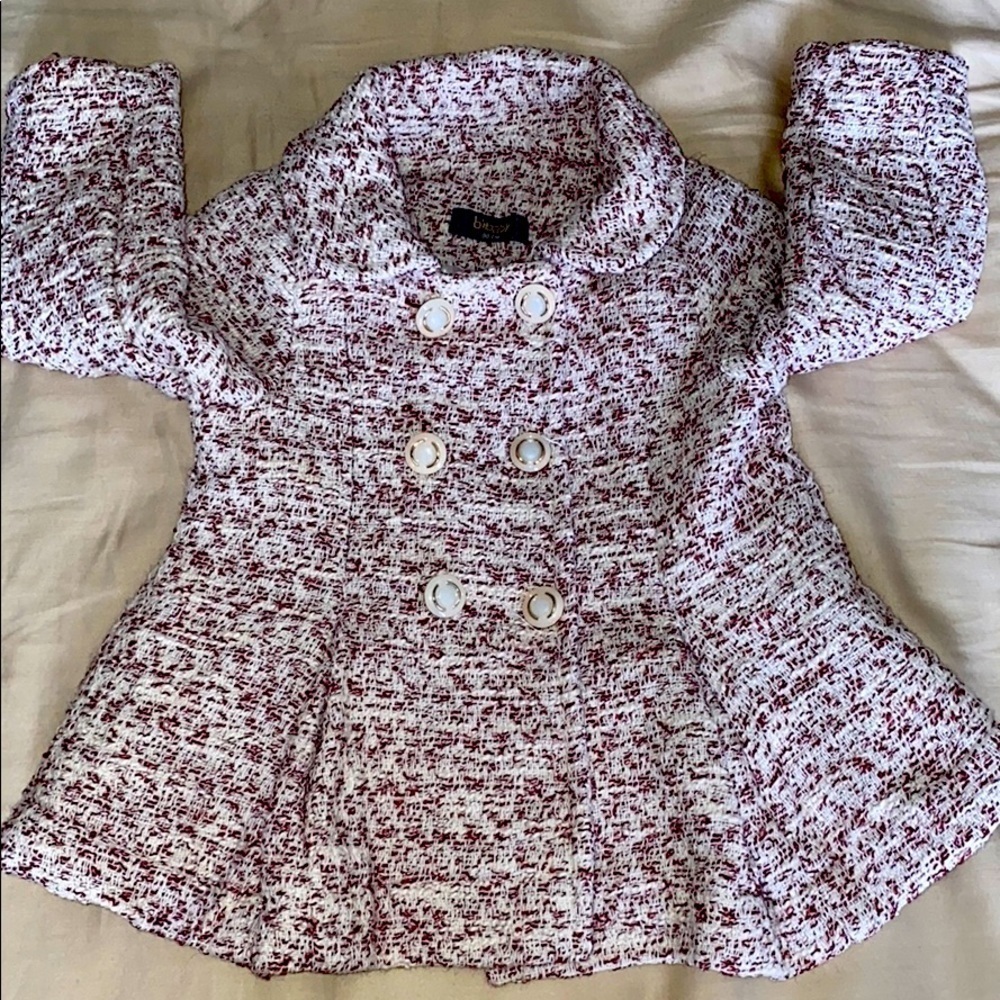 Toddler tweed pea like coat
